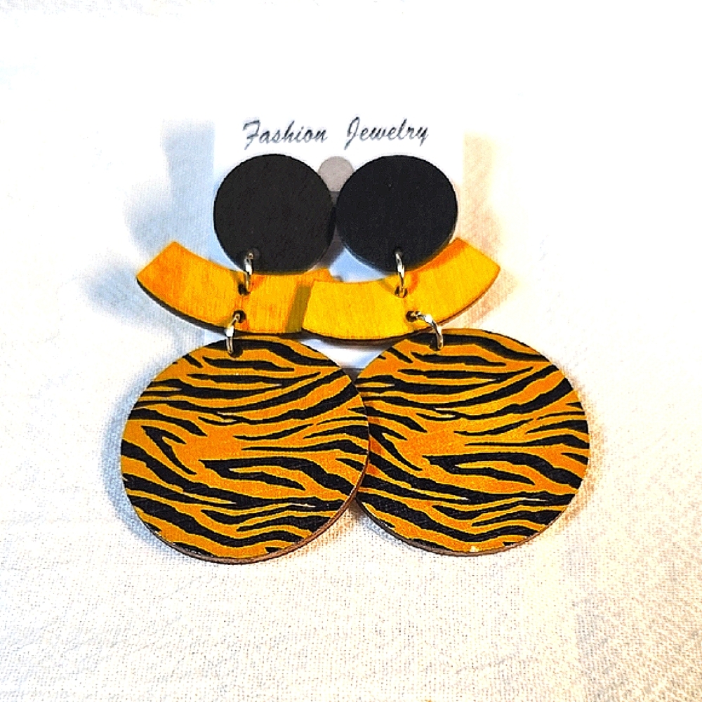 Fashion Jewelry Zebra Print Earrings